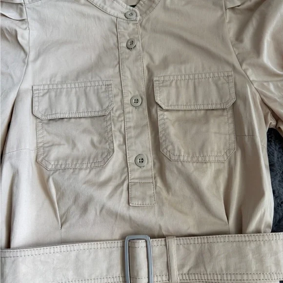 MaxMara Weekend Short-Sleeve Belted Shirt Dress - Picture 4 of 6